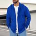 Men's Clothing Solid Color Heavy Retro Spring Autumn Winter Men's Fleece Top Jacket Solid Color Zipper Sweatshirt_viptrois.com