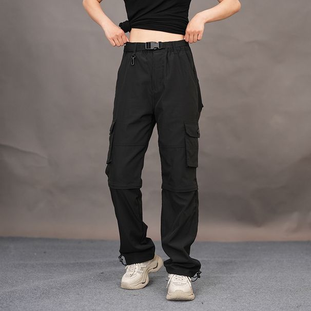 Outdoor Quick Drying Pants Summer Thin Functional Overalls For Women With Multiple Pockets Detachable Mountain Stretch Pants For Men And Women_viptrois.com