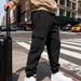 "Men's Heavyweight Jacquard Cargo Pants Winter-Reinforced Workwear Joggers With Utility Pockets Breathable Polyester_viptrois.com