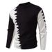 Men's Casual Color Block Round Neck Long Sleeve Knit Sweater - Autumn Winter Fashion Pullover For Youth_viptrois.com