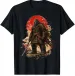 Vintage Bigfoot Samurai Sasquatch Japanese Warrior Rising Sun Graphic T-Shirt_viptrois.com