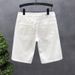 Men's Clothing Super Men's Denim Shorts Summer Thin Style New Summer Men's White Five Point Jeans_viptrois.com