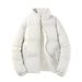 Pure 2025 Winter New Men's Solid Color Trendy Cotton Dopamine Couple American Style Fleece Lined Thickened Puffer Jacket_viptrois.com
