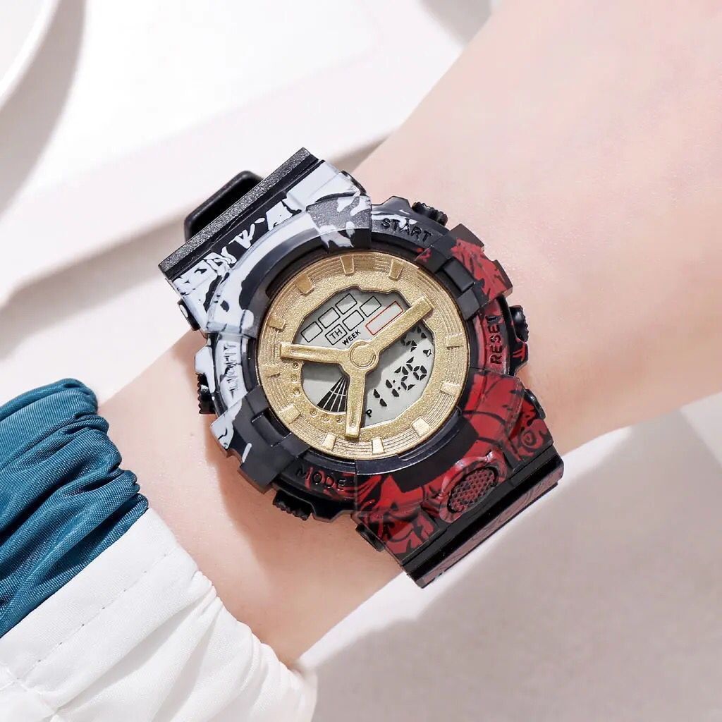 Waterproof Luminous Electronic Watch Men's Trendy Simple Women's Junior High School Students Teenagers Children's Multifunctional Sports Watch_viptrois.com