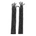 Unisex Hot diamond mesh gloves Fashion sexy stretch band diamond long gloves bungee electric sound rave party gloves_viptrois.com