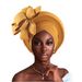 Women's Scarves New Fashion Laminated Large Flower Nigerian Wedding Fashion Baotou Hat_viptrois.com