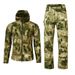 Men's Clothing Camouflage Soft Shell Fleece Jacket Suit Men's Winter Waterproof And Windproof Outdoor Sports Mountaineering Jacket_viptrois.com