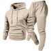 Men's Hooded Sweatshirt And Pants Set Letter Print Two Piece Clothing European And American Style Hot Selling Cross Border Trade_viptrois.com