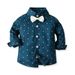 Kid's Clothing Spring and Autumn children's clothing boys suit star print long sleeved shirt overalls one year old dress network children's clothing_viptrois.com