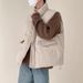 Men's Clothing Waffle Corduroy Cotton Vest Men's Winter Thickened Stand Collar Cotton Vest Jacket Atmosphere Casual Layered Top_viptrois.com