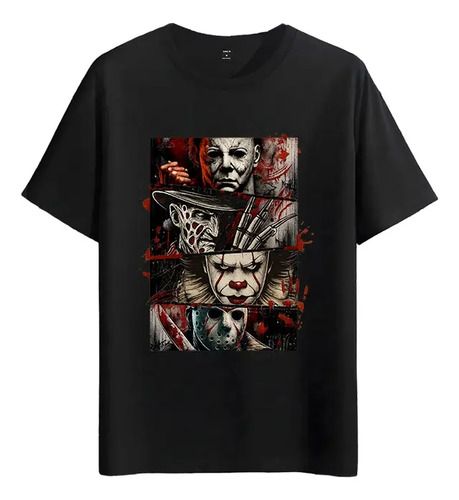 2026 Tshirt Muscle Freaks Horror Movie Estilo Slasher Villains_viptrois.com