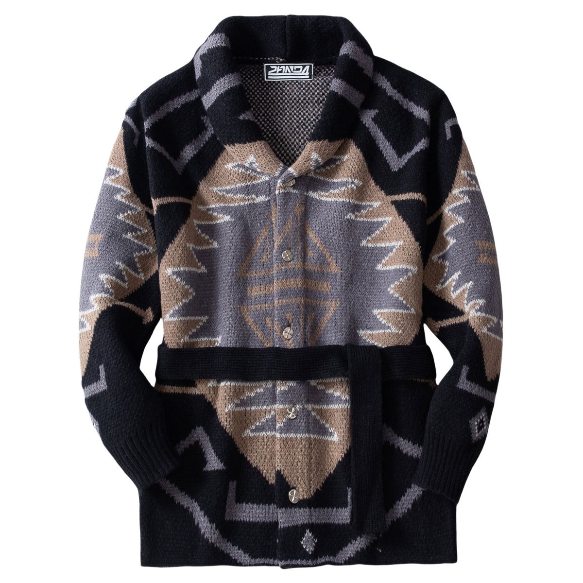 Pulse Cross-Border Men's Clothing European And American Retro Jacquard Cardigan Knitted Autumn Winter Mid-Length Lace-Up_viptrois.com