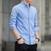 Premium Oxford Slim-Fit Shirt – Modern Men's Long Sleeve Dress Shirt For Business Casual & Smart Office Wear (S-5XL, 5 Sophisticated Colors)_viptrois.com
