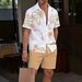 Men's Summer Casual Shirt Set Loose Fit Short Sleeve Style_viptrois.com
