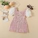 Mother&Kids Children's dress children's wool plaid pearl button small wool ball small fragrance puffle-sleeve children's princess dress_viptrois.com