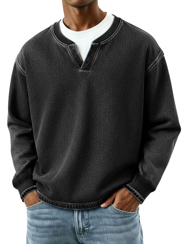 Men's 3d Print Long Sleeve Hoodie – Vintage-Inspired Layered Look With Fleece Lining (Multiple Colors, S-5xl)_viptrois.com