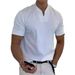 "Men's Athletic V-Neck T-Shirt - Stretch Cotton Gym Workout Tee For Muscle Fit - Breathable & Moisture-Wicking (Multiple Colors/Sizes)"_viptrois.com