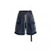 Men's Clothing Straight Pants Men's Trendy All Match Loose Workwear Wide Leg Casual Five Point Denim Shorts_viptrois.com