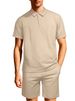 Men's Summer Waffle Knit Short Sleeve Button Down Shirt & Shorts Set - Breathable, Comfortable & Stylish Casual Outfit_viptrois.com