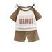 New Summer Children's Suit Casual Boy Clothes Boy Waffle Short Sleeved Shorts Two Piece Loose Summer Clothes_viptrois.com