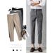 Men's Slim Fit Straight Leg Dress Pants - Casual Stretch Polyester Trousers With Drop Crotch For Business & Daily Wear_viptrois.com