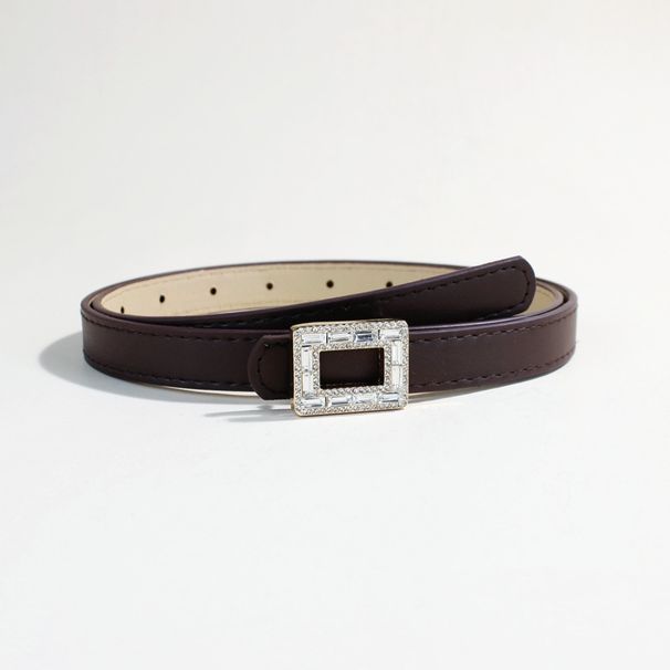 New Style Dress Thin Belt Female Decorative Casual Belt Smooth Buckle Simple Fashion Belt Female Spot_viptrois.com