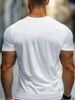 Maglietta Uomo 180g Cotone 100% Maniche Corte Girocollo Casual Traspirante Per Uso Quotidiano Estivo_viptrois.com