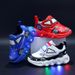 New Spring And Autumn Children's Sports Shoes Leather Car LED Light Up Children's Shoes 1 6 Years Old Boys Sports Casual Shoes_viptrois.com