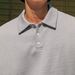 Men's Clothing Polo Shirt Solid Color Texture The United States Men's Lapel Long Sleeved Polo Shirt Tops_viptrois.com