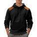 American Style Autumn And Winter European Size Men's Casual Color Matching Pullover Jacquard Men's Plaid Hooded Large Pocket Sweatshirt_viptrois.com