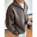 Loom Russian Ozon High-End Simple Solid Color Zipper Knitted Cardigan Men's Retro Lazy Loose High-Neck Sweater_viptrois.com