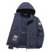 Men's Clothing Lightweight Hooded Jacket - Windproof Casual Coat With Fleece Lining, Multi-Pocket Design, Slim Fit For Spring & Autumn_viptrois.com