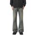 Men's Clothing American High Street Autumn New Washed Bamboo Cotton Jeans Loose Flared Distressed Wide Leg Pants_viptrois.com