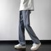 Men's Clothing Casual pants summer thin loose straight pants fashionable simple drape wide leg pants_viptrois.com