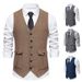 Star Same Retro Single-breasted Three-dimensional Pocket Men's Suit Vest Casual Business_viptrois.com