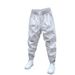 Spring Summer Men's Patchwork Jogger Pants Elastic Waist Slim Fit Embroidered Solid Color Casual Trousers Trendy Versatile_viptrois.com