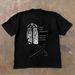 pure Cotton American Hand Drawn Illustration Printed Short Sleeved T-shirt Summer, Loose Fit For Men And Women_viptrois.com