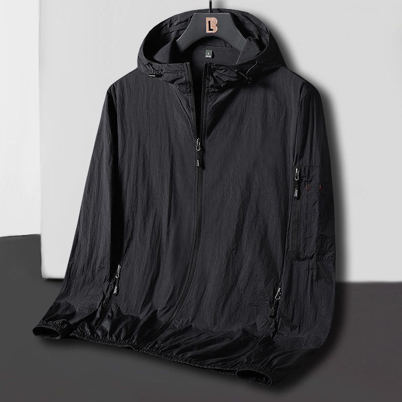 Korean Sunscreen Zipper Jacket Fishing Coats Men's Breathable Sports UV Protection Quick Dry Skin Windproof_viptrois.com