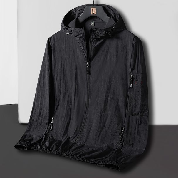 Korean Sunscreen Zipper Jacket Fishing Coats Men's Breathable Sports UV Protection Quick Dry Skin Windproof_viptrois.com