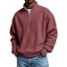 2026 Autumn And Winter New European And American Popular Men's Pullover Zipper Sports Long-sleeved Top Loose Casual Sweater Men's Clothing_viptrois.com