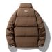 Men's Puffer Jacket With Stand Collar - 550FP Duck Down Filled Winter Coat (M-4XL, Black/Brown/Orange)_viptrois.com