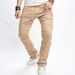 Man's clothing Men's jeans baggy wide-leg pants casual ripped seam mop pants sleek hip hop style_viptrois.com
