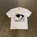 Heavyweight Pure Cotton Oversized Trendy Brand Eye Print Loose Short Sleeved T-Shirt Y2K Style For Couples And Men_viptrois.com