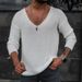 2023 New Long Sleeve V-Neck Knit Men's Sweater_viptrois.com