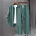 Men's Clothing new men's long sleeved cardigan lapel shirt suit men's fashion trend_viptrois.com