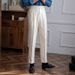 Men's Clothing Spring And Autumn High Waist Straight Casual Trousers British Retro Versatile Trousers_viptrois.com