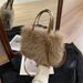 Women's Bags Autumn And Winter Fox Fur Fashionable Hand Held Evening Bag Temperament Plush Bag Shoulder Crossbody Women's Bag_viptrois.com