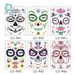 Waterproof Halloween stickers Face masquerade party face stickers Mexican Day of the Dead tattoo stickers_viptrois.com