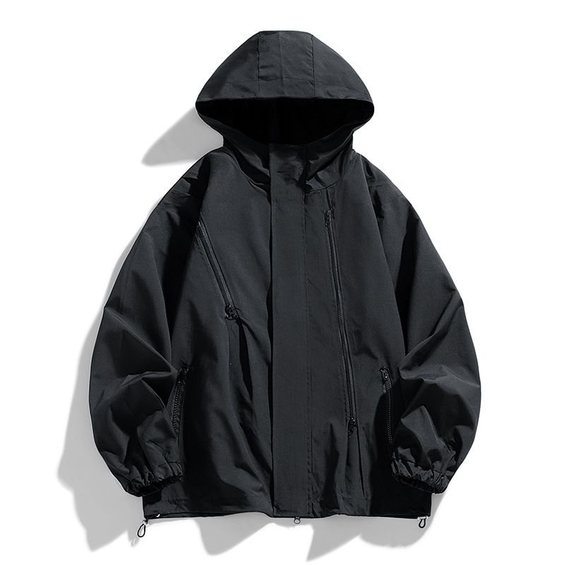 Trendy Brand Outdoor Leisure Sports Hooded Jacket Men's Loose American High Street Splicing Functional Jacket_viptrois.com