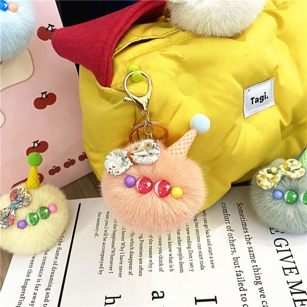 Bag Charm Cute Silly Ice Cream Keychain Cartoon Plush Doll Bag Pendant Doll Doll Ornament Accessories Gift_viptrois.com